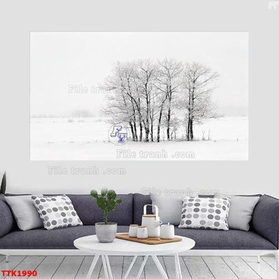 File tranh File bộ tranh treo tường decor TTK1990 (gốc) in vải canvas