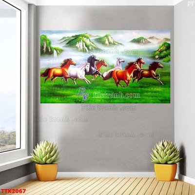 File gốc File bộ tranh treo tường decor TTK2067 (in lụa) trang trí tường