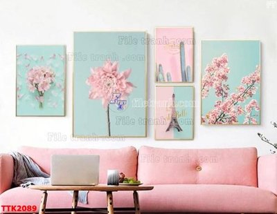 Tải file File bộ tranh treo tường decor TTK2089 (gốc) chủ đề phong thủy
