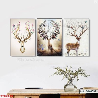 File in mica File bộ tranh treo tường decor TTK2102 (bản gốc) làm vách ngăn