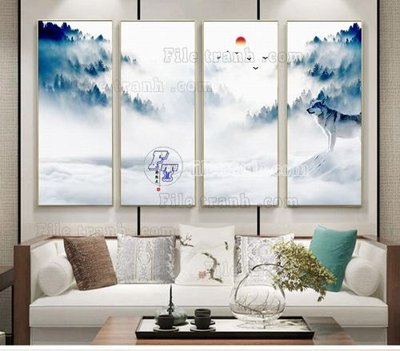 File gốc File tranh bộ hiện đại TTK2500 (trang trí) phòng ngủ