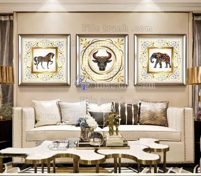 File in trần File tranh bộ hiện đại TTK2501 (bản gốc) hoa văn