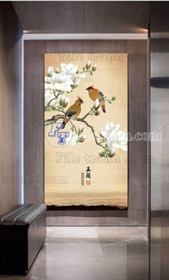 File tranh File tranh bộ hiện đại TTK2508 (bản gốc) in lụa dán tường