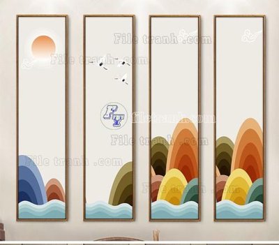 File PSD File tranh bộ hiện đại TTK2517 (gốc) cho designer