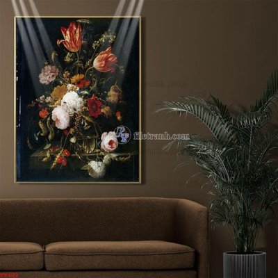 File tranh Tranh tĩnh vật sơn dầu hoa châu âu TV103 (gốc) chủ đề con người