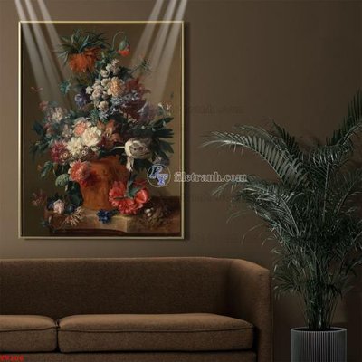 Tải file Tranh tĩnh vật sơn dầu hoa châu âu TV106 (gốc) in nhanh