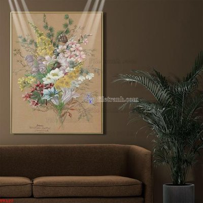 File gốc Tranh tĩnh vật sơn dầu hoa châu âu TV127 (cho in ấn) độc quyền