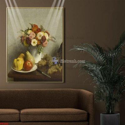 Tải file gốc Tranh tĩnh vật sơn dầu hoa châu âu TV188 dùng cho in ấn