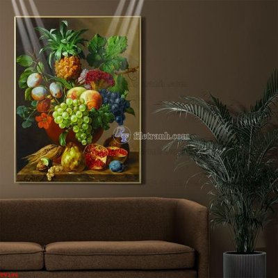 Download file Tranh tĩnh vật sơn dầu hoa châu âu TV196 (chuẩn in) chất lượng cao