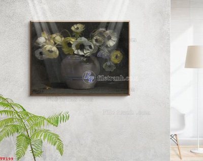 Tải về file gốc Tranh tĩnh vật sơn dầu hoa châu âu TV199 (dùng cho in quảng cáo)