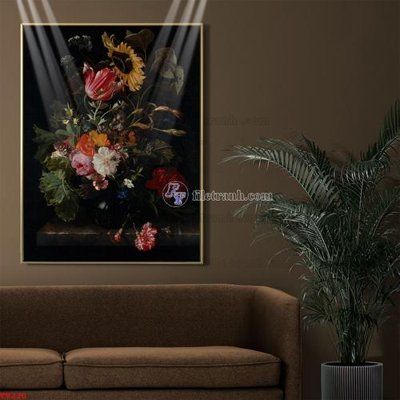 File gốc Tranh tĩnh vật sơn dầu hoa châu âu TV220 (trang trí) phòng trẻ em