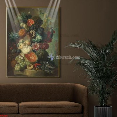 Tải file Tranh tĩnh vật sơn dầu hoa châu âu TV225 (gốc) làm file in ấn