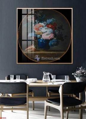 File gốc Tranh tĩnh vật sơn dầu hoa châu âu TV255 (in mica) trang trí