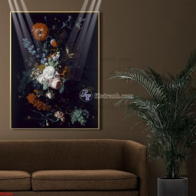 File in mica Tranh tĩnh vật sơn dầu hoa châu âu TV295 (ảnh gốc) đẹp