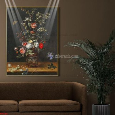 File tranh Tranh tĩnh vật sơn dầu hoa châu âu TV319 (ảnh gốc) không bị mờ