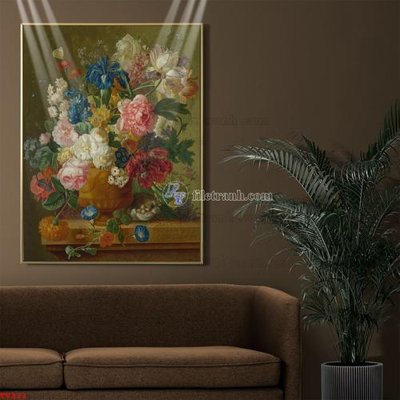 Tải file Tranh tĩnh vật sơn dầu hoa châu âu TV333 (ảnh gốc) độ phân giải 300dpi