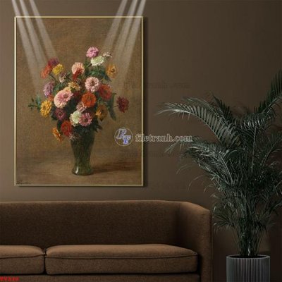 File tranh Tranh tĩnh vật sơn dầu hoa châu âu TV339 (gốc) chủ đề trẻ em