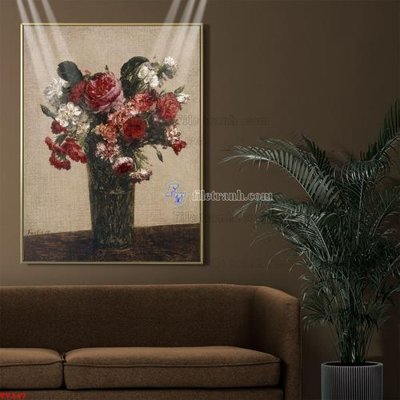 Tệp tin gốc Tranh tĩnh vật sơn dầu hoa châu âu TV347 (dùng cho in ấn) chuyên nghiệp