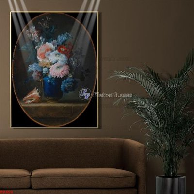 File tranh Tranh tĩnh vật sơn dầu hoa châu âu TV359 (bản gốc) treo tường