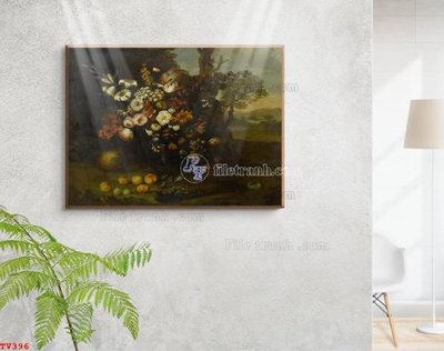 Tải file tranh Tranh tĩnh vật sơn dầu hoa châu âu TV396 (ảnh gốc) ngay