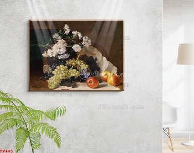 Chi tiết file tranh tráng gương Tranh tĩnh vật sơn dầu hoa châu âu TV445 (ảnh gốc)