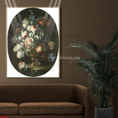 File gốc Tranh tĩnh vật sơn dầu hoa châu âu TV498 (thiết kế) độc quyền