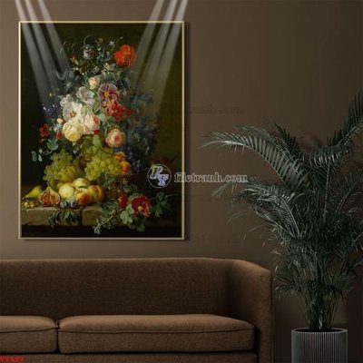 Tải về file gốc Tranh tĩnh vật sơn dầu hoa châu âu TV589 (dùng cho in quảng cáo)
