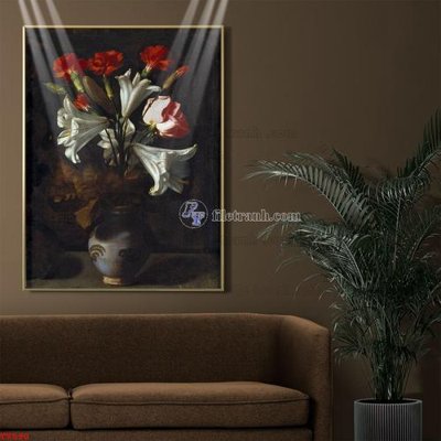Download file gốc Tranh tĩnh vật sơn dầu hoa châu âu TV590 (dùng cho in ấn)