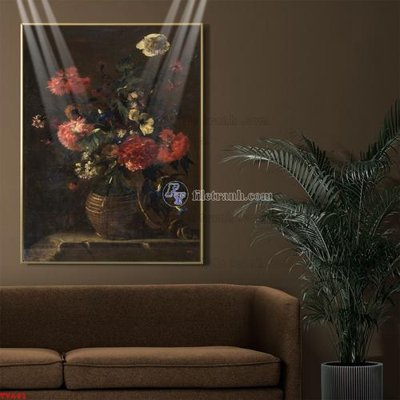 File gốc Tranh tĩnh vật sơn dầu hoa châu âu TV641 (ảnh chi tiết) để in ấn