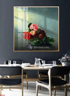 Download file tranh Tranh tĩnh vật sơn dầu hoa châu âu TV642 (file gốc PSD)