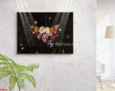 Mua file gốc Tranh tĩnh vật sơn dầu hoa châu âu TV666 (in ấn) tại Filetranh.com