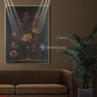 Tải file Tranh tĩnh vật sơn dầu hoa châu âu TV733 (gốc) để in ấn ngay