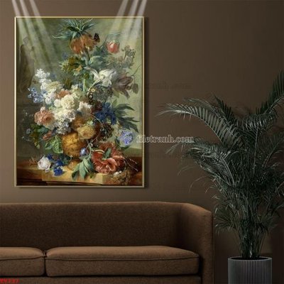 Tệp tin gốc Tranh tĩnh vật sơn dầu hoa châu âu TV737 (dùng cho in ấn) chuyên nghiệp