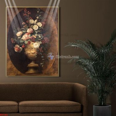 Download file gốc Tranh tĩnh vật sơn dầu hoa châu âu TV743 (độ nét cao)