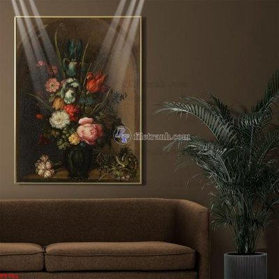 File tranh Tranh tĩnh vật sơn dầu hoa châu âu TV752 (ảnh gốc) in trần xuyên sáng