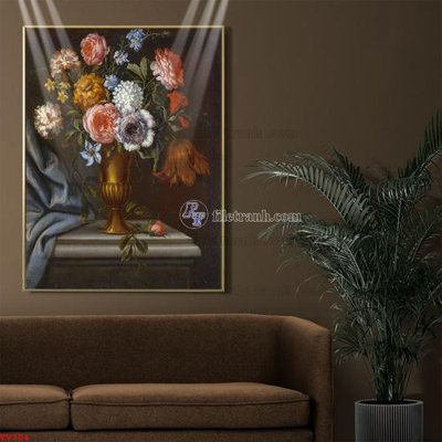 Tải về file gốc Tranh tĩnh vật sơn dầu hoa châu âu TV754 (dùng cho in quảng cáo)