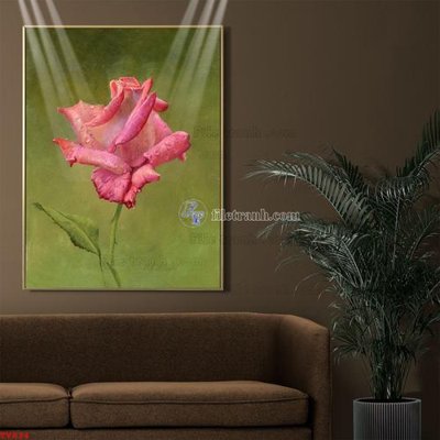 File tranh in trần 3D Tranh tĩnh vật sơn dầu hoa châu âu TV834 (ảnh gốc)