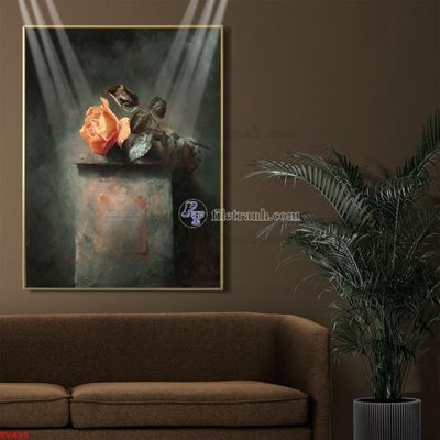 File gốc Tranh tĩnh vật sơn dầu hoa châu âu TV855 (PNG) chất lượng cao