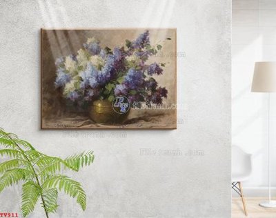 File tranh Tranh tĩnh vật sơn dầu hoa châu âu TV911 (gốc) chủ đề động vật
