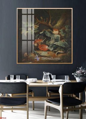 File gốc Tranh tĩnh vật sơn dầu hoa châu âu TV918 (phiên bản chuẩn) để in ấn