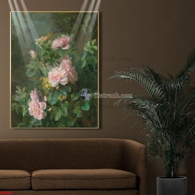 File in trần Tranh tĩnh vật sơn dầu hoa châu âu TV966 (file gốc) chủ đề vũ trụ