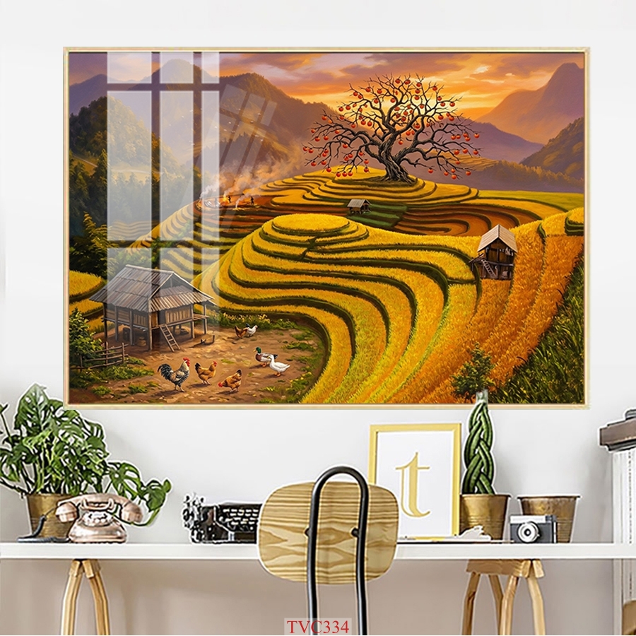 File tranh treo tường tây bắc , tranh vùng cao TVC334