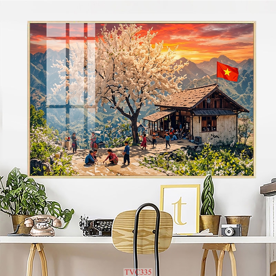 File tranh treo tường tây bắc , tranh vùng cao TVC335