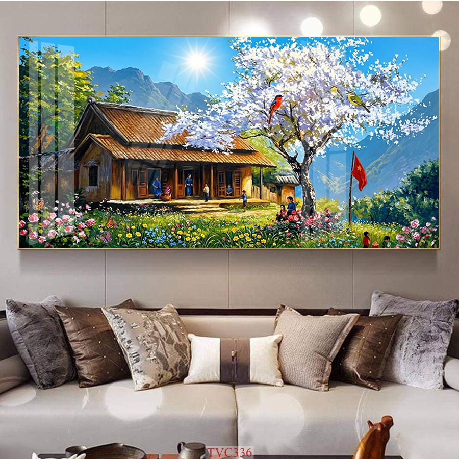 File tranh treo tường tây bắc , tranh vùng cao TVC336