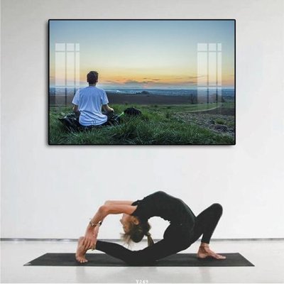 File gốc File tranh treo phòng tập yoga Y249 (in mica) làm bảng hiệu