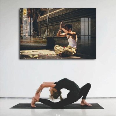 File gốc File tranh treo phòng tập yoga Y36 (in tráng gương) ốp tường