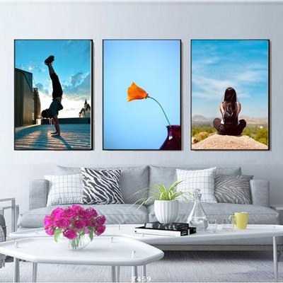 File tranh in trần 3D File tranh treo phòng tập yoga Y459 (ảnh gốc)