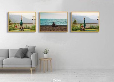 File gốc in ấn File tranh treo phòng tập yoga Y498 (sẵn sàng tải về)
