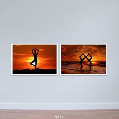 File gốc File tranh treo phòng tập yoga Y501 (in mica) làm bảng hiệu