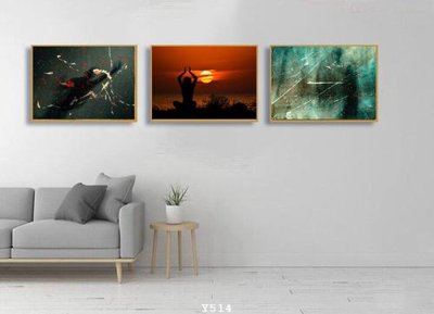 File gốc File tranh treo phòng tập yoga Y514 (in lụa) cao cấp